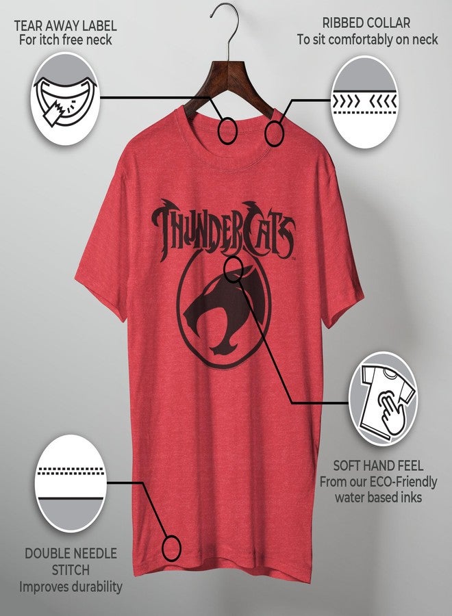 Fifth Sun Thundercats T Shirt for Men - Red - Small - Officially Licensed Circle Logo Vintage Design Iconic 80s Cartoon Thunder Cats - Image 3